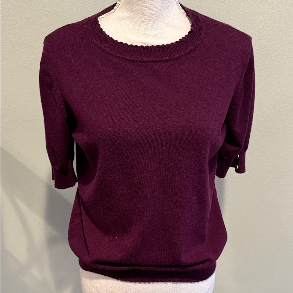 ANN KLEIN Size large Elegant Women's Purple Top pit to pit 20 by very stretchy